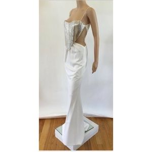 CDGNY CHAINMAIL MESH CUTOUT SEXY GOWN